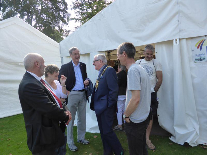 Visit to SYA Marquee by Lord Mayor September 2014